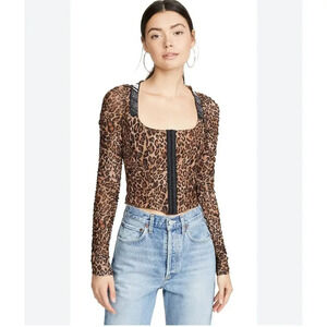I.AM.GIA Leopard Print Blouse
